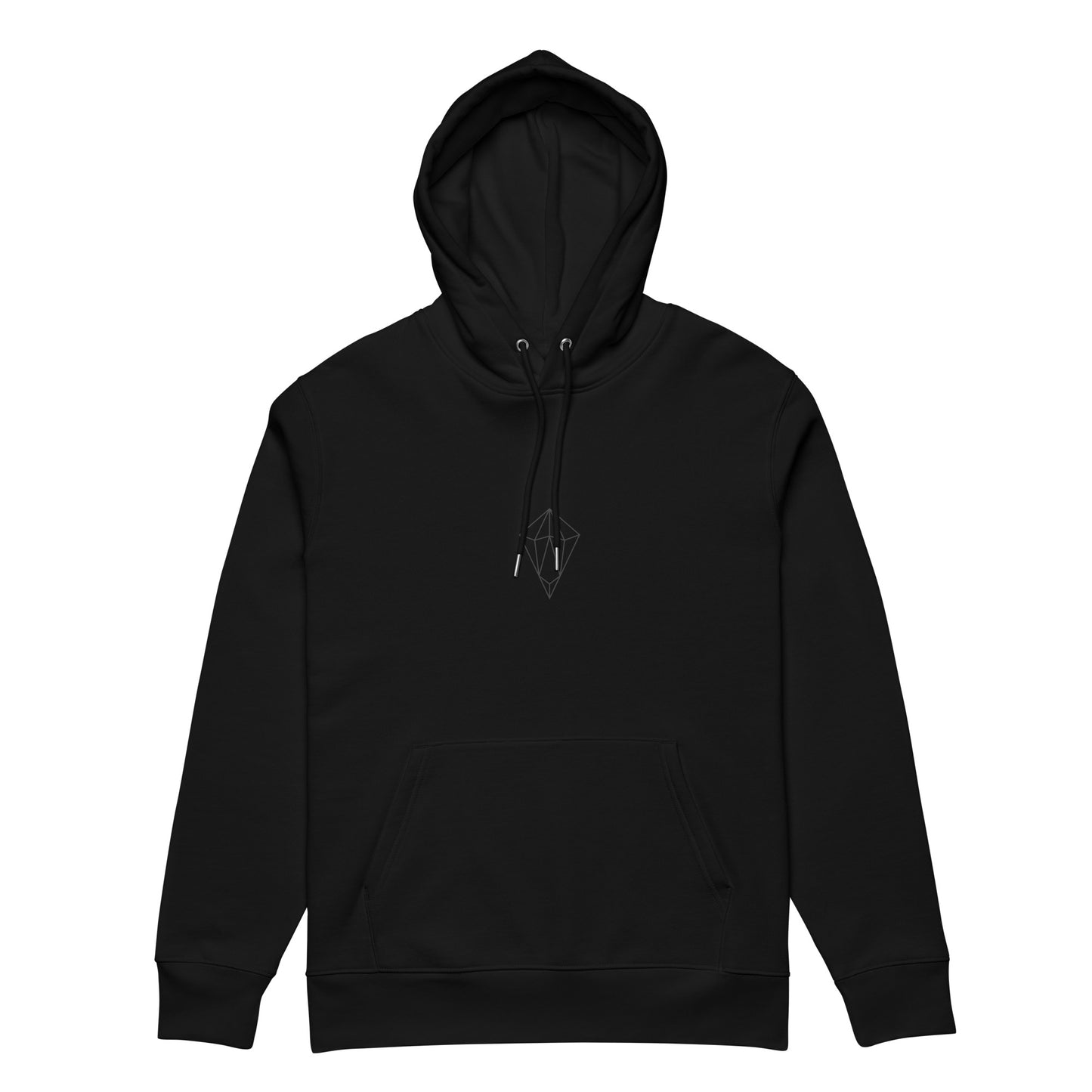 Archē Clothing Company Organic Eco-Friendly Geometric Diamond Logo Hoodie Mens Womens Unisex Black