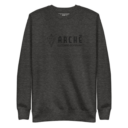 Archē Original Sweatshirt – Ultra-soft Fleece Jumper Geometric Logo Mens Womens Grey