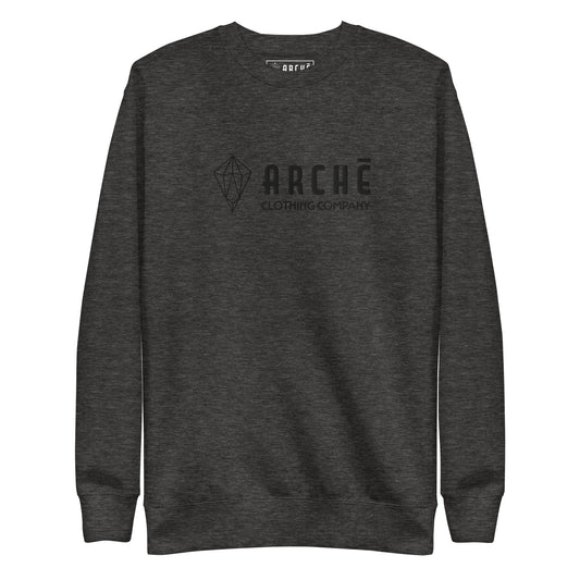 Archē Original Sweatshirt – Ultra-soft Fleece Jumper Geometric Logo Mens Womens Grey