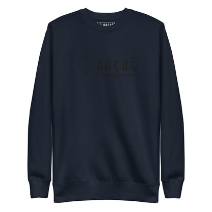 Archē Original Sweatshirt – Ultra-soft Fleece Jumper Geometric Logo Mens Womens Light Blue Navy