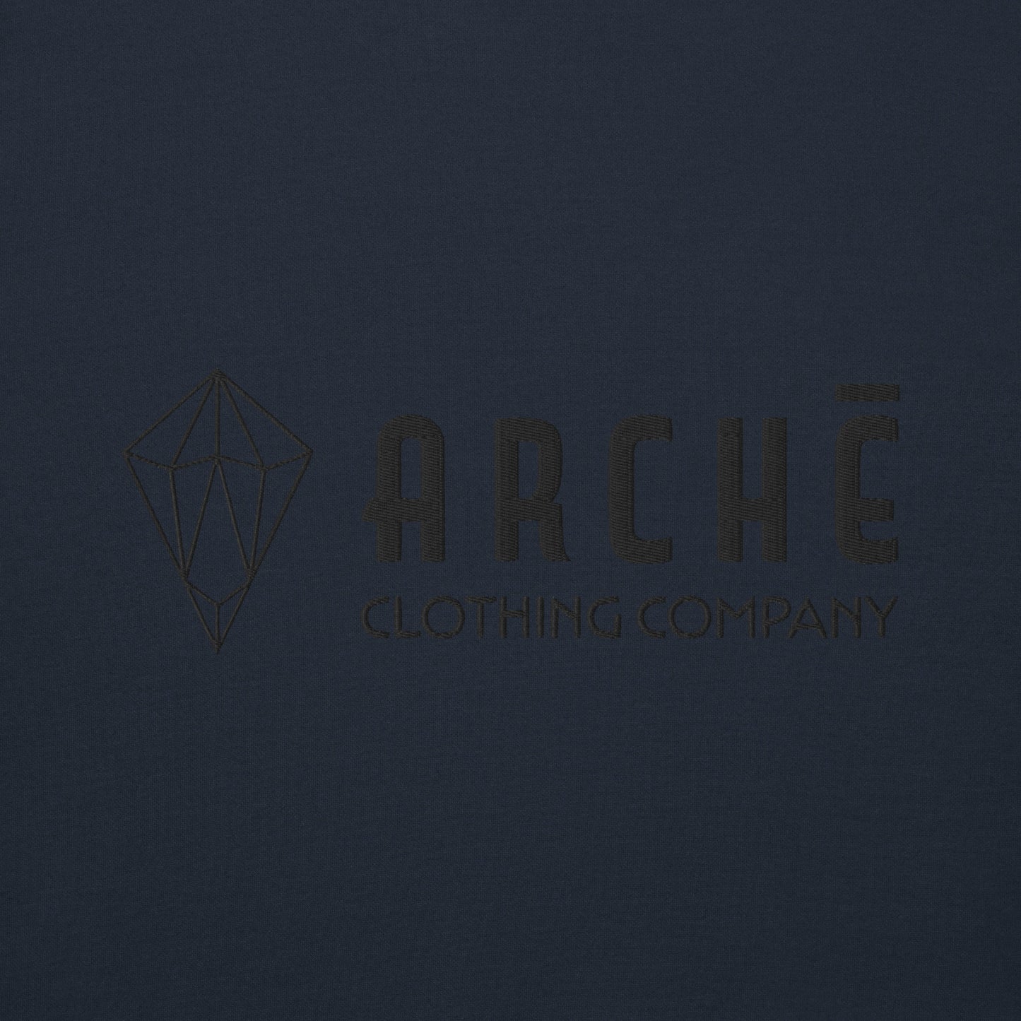 Archē Original Sweatshirt – Ultra-soft Fleece Jumper Geometric Logo Mens Womens Light Blue Navy Close