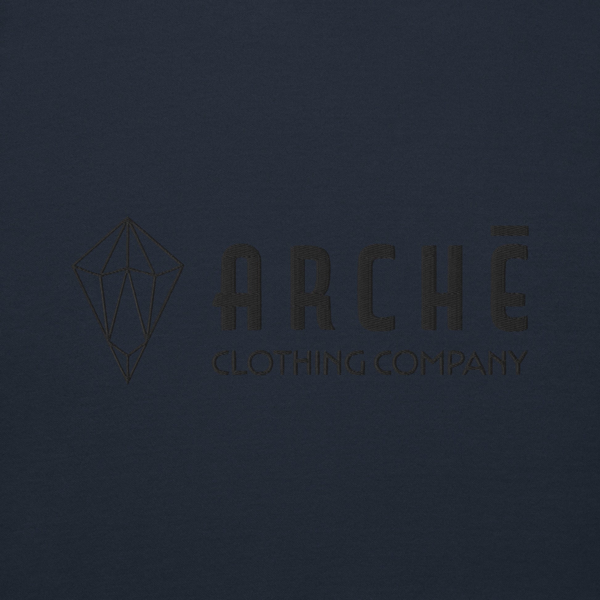 Archē Original Sweatshirt – Ultra-soft Fleece Jumper Geometric Logo Mens Womens Light Blue Navy Close