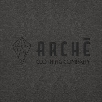 Archē Original Sweatshirt – Ultra-soft Fleece Jumper Geometric Logo Mens Womens Light  Dark Grey Close