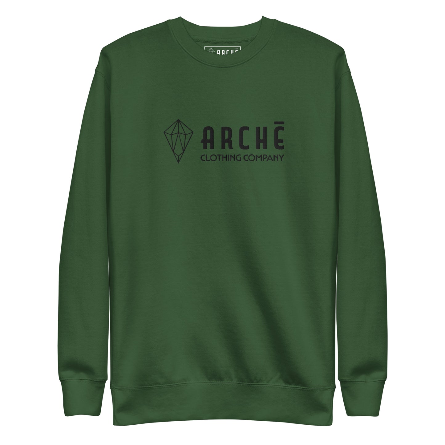 Archē Original Sweatshirt – Ultra-soft Fleece Jumper Geometric Logo Mens Womens Light Green